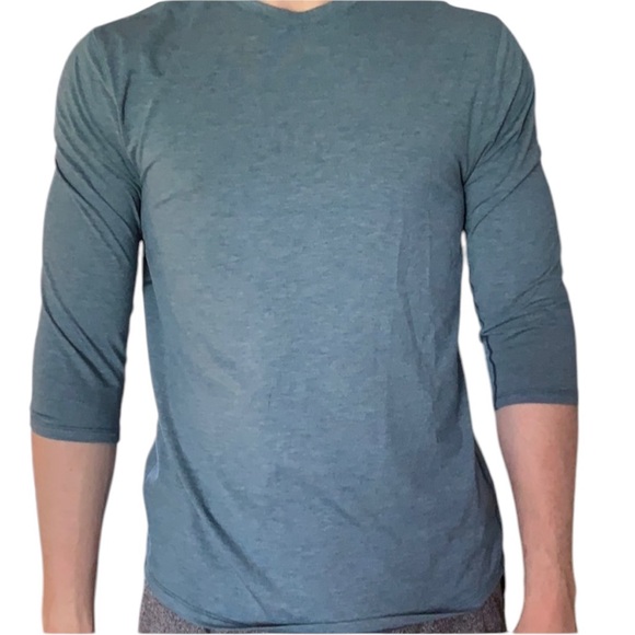 lululemon athletica Men’s 3/4 Sleeve Reflective Shirt Large Teal - Picture 11 of 12
